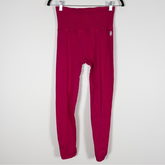 Free People Movement Pink High-Rise 7/8 Length Good Karma Leggings - Picture 3 of 13